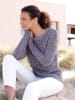 WITT WEIDEN Rundhals-Pullover in feige-marine-meliert