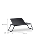 relaxdays 1 x Laptoptisch in Schwarz - (B)75 x (H)40 x (T)35 cm