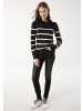 Kangaroos Rollkragenpullover in schwarz-wollweiß