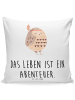 Mr. & Mrs. Panda 40 x 40 Kissen Eule Federschmuck mit Spruch in Weiß