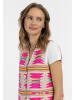 IZIA Damen Gewebte Weste in Pinkes Inka Muster