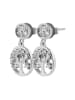 Adeliás Damen Ohrstecker Lebensbaum aus 925 Silber mit Zirkonia in silber
