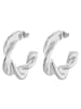 Adeliás Damen Ohrringe – Creole aus Edelstahl in silber