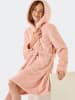 Schiesser Bademantel Teddy Fleece in Rosa