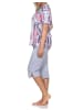 NORMANN Kurzarm Schlafanzug Capri Pyjama Shorty - 85045 in grau