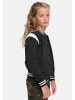 Urban Classics Urban Classics Damen Girls Inset College Sweat Jacket in black/white