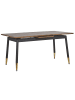 Beliani Esszimmertisch CALIFORNIA in Braun/Schwarz/Gold - (W) 90 x (H) 78 x (L) 160 cm