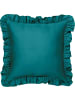 Erwin Müller Mako-Satin Kuschelkissenbezug mit Volant Landshut in petrol