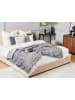 Beliani Kuscheldecke GODAVARI in Grau/Gold - (W) 150 x (H) 1 x (L) 200 cm