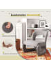 COSTWAY Sessel mit Hocker in Grau