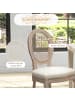 HOMCOM Esszimmerstuhl-57L x 48B x 96H cm-Cremeweiß