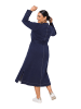 Ulla Popken Strickkleid in marine