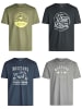 Mustang T-Shirt Basic Print 4er Pack in Mehrfarbig