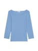 Marc O'Polo DENIM Ripp-T-Shirt mit 3/4-Ärmeln in cornflower blue