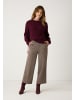 More & More Rundhalspullover mit Struktur oversized in ruby orchid