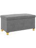 HOMCOM Sitzbank-76L x 38B x 38H cm-Grau