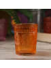 MARELIDA 4er Set Trinkglas Wasserglas Vintage Boho 280ml in orange