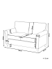 Beliani 2-Sitzer Sofa RONNEBY in Beige/Braun - (W) 140 x (H) 88 x (L) 78 cm