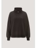 Hessnatur Hessnatur Troyer-Sweatshirt Oversize aus Bio-Baumwolle mit recycelter Baumwolle in espresso