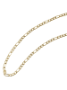 Adeliás Unisex Halskette – Figarokette aus Edelstahl 50+5 in gold