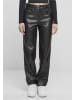 Urban Classics Trousers - Leather - Faux Leather in black