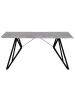 Beliani Esszimmertisch BUSCOT in Grau/Schwarz - (W) 90 x (H) 76 x (L) 160 cm