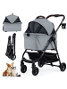 COSTWAY 3 in 1 Hundewagen in Grau
