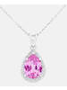 Diamant L'éternel Halskette mit Anhänger aus 375 Weißgold mit Diamant mit Saphir