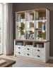 Furn.Design Buffetschrank weiß Pinie, Eiche hell Landhaus, Buffet 130 x 179 cm
