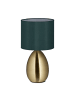 relaxdays Tischlampe in Messing/ Grün- (H)33,5 x Ø 18 cm