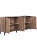 Beliani Sideboard COWELL in Braun/Schwarz - (W) 160 x (H) 82 x (L) 40 cm