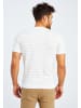 Leif Nelson Herren T-Shirt Feinstrick Rundhals LN-7660 in ecru-beige