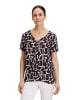 BETTY & CO Schlupfbluse mit Print in Taupe/Black