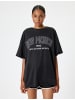 KOTON T-shirt in Schwarz