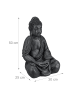 relaxdays Buddha Figur in Dunkelgrau - (H)50 cm