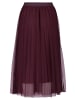 BETTY & CO Midirock mit Plissee in Dark Aubergine