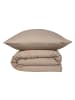 Schiesser Baumwollsatin-Bettwäsche-Set Ella in Cappuccino