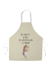 Mr. & Mrs. Panda Schürze Igel Wein mit Spruch in Gelb Pastell