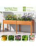 COSTWAY Hochbeet Holz in Braun