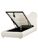Beliani Einzelbett BLAGNAC in Weiß/Braun - (W) 110 x (H) 98 x (L) 227 cm