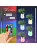 tectake LED-Blumentopf Luminous Courve Pot mit Fernbedienung