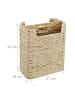 relaxdays Zeitungsständer in Natur - (B)32 x (H)38 x (T)18 cm
