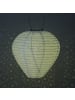 MARELIDA 2x LED Solar Lampion Ballon mit Blumenmuster D: 30cm in weiß