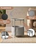 Coemo Beistelltisch Nina mit Canvas Korb - Metallgestell in Grau