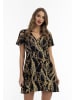 faina Damen Minikleid Mit Allover-Print in Schwarz