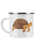 Mr. & Mrs. Panda Emaille Tasse Schildkröte MHerzieren ohne Spruch in Weiß