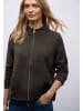 Street One Silk Look Turtle Neck Jacket in Darkest Brown