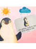 Mr. & Mrs. Panda Badeteppich Pinguin Blumen mit Spruch in Weiß