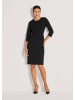 MADELEINE Schmales Jersey-Kleid mit Rundhals in schwarz