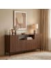 CALICOSY Sideboard OLIVER in Nussbaum - (W) 160  x (H) 80  x (L) 40 cm